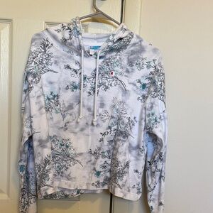 Champion Gray and White Floral Hoodie